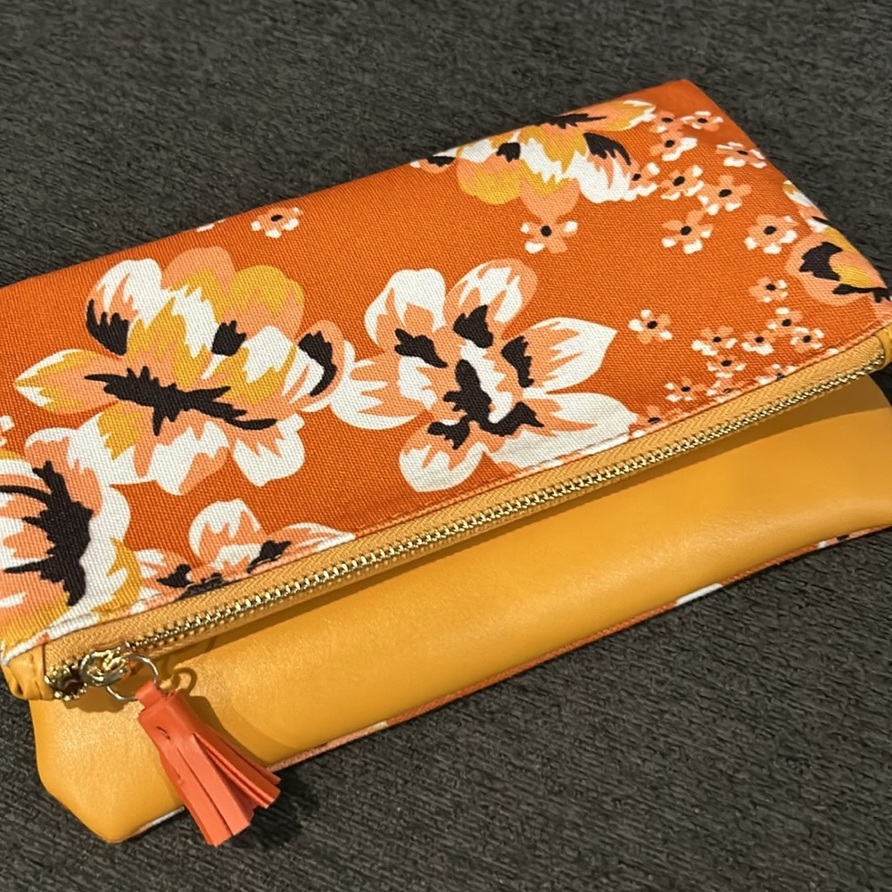Womens Rachel Pally Reversible Zahara Orange Clutch